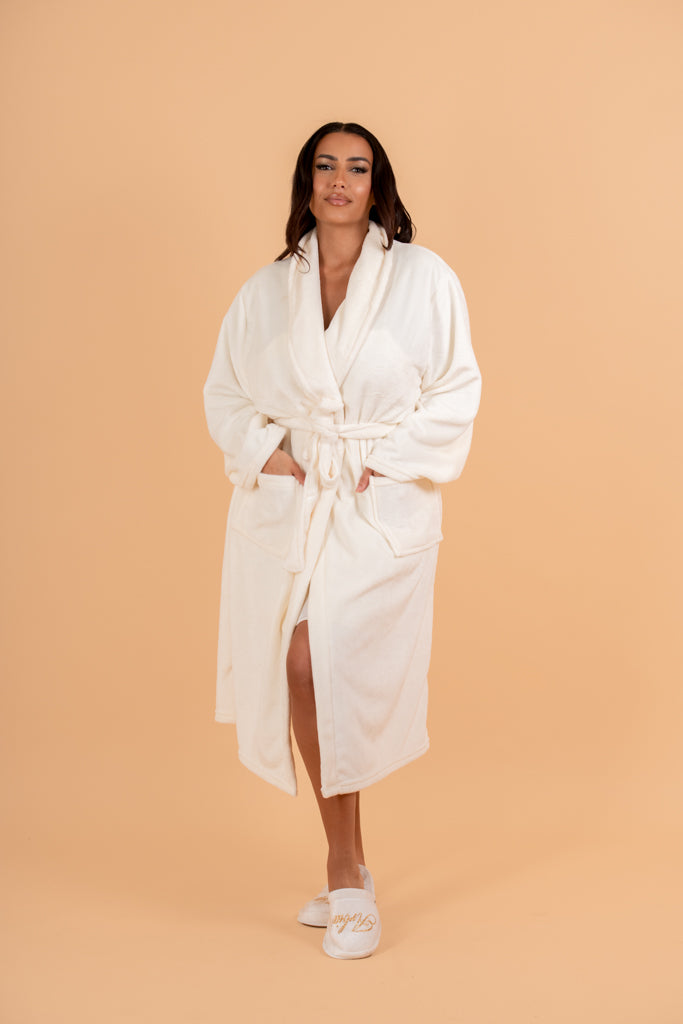 PEIGNOIR PILOU PERSONNALISÉ BLANC