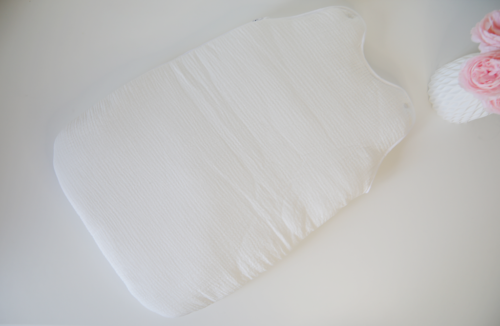 GIGOTEUSE PERSONNALISÉE EN GAZ DE COTON BLANC