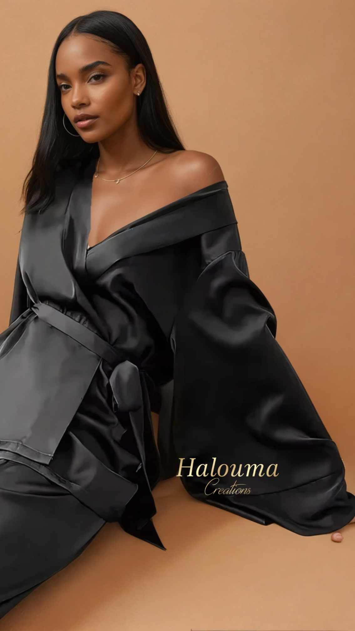 ENSEMBLE PYJAMA KIMONO 2 PIÈCES PERSONNALISÉ NUDE